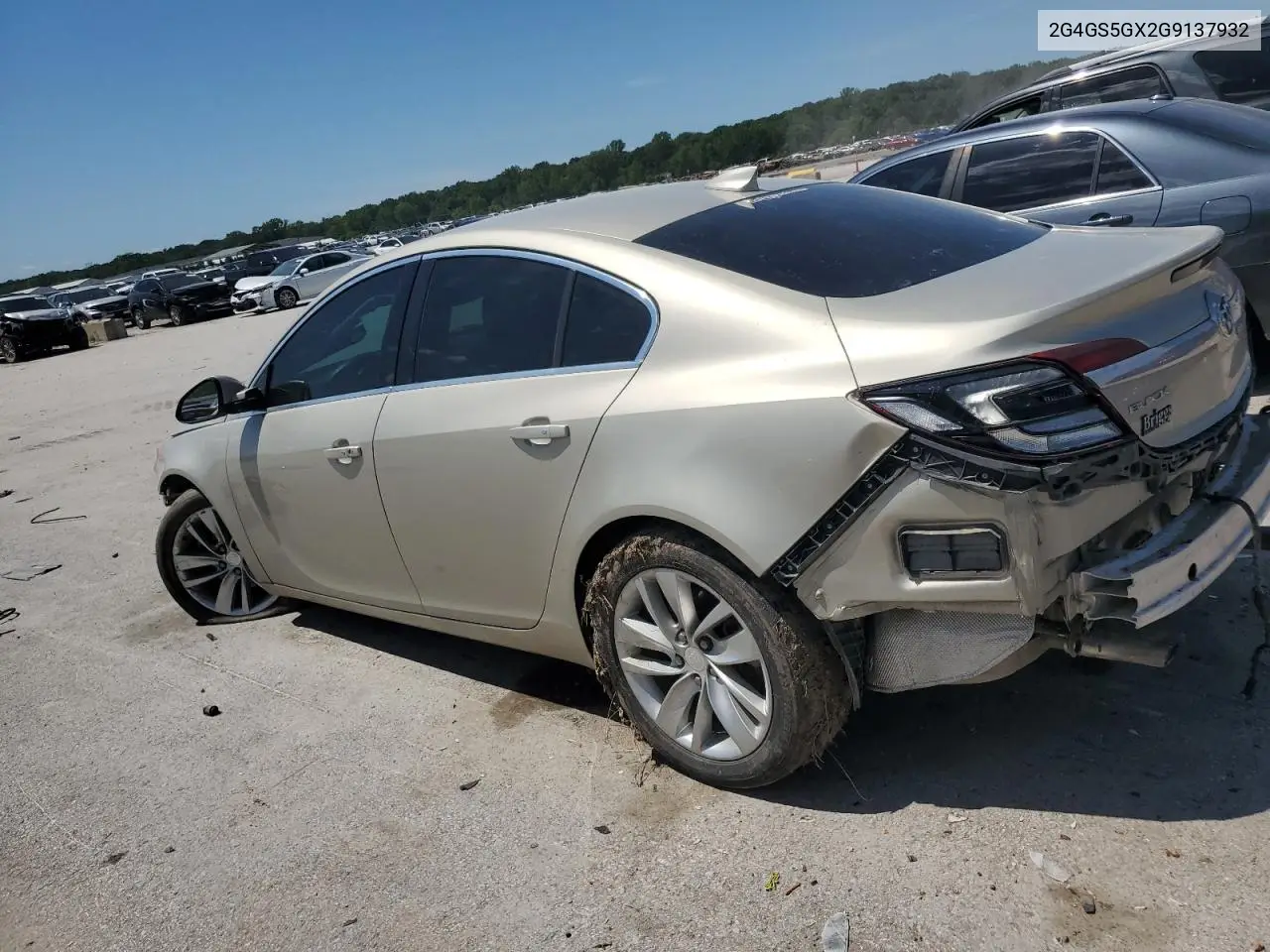 2016 Buick Regal Premium VIN: 2G4GS5GX2G9137932 Lot: 63872895