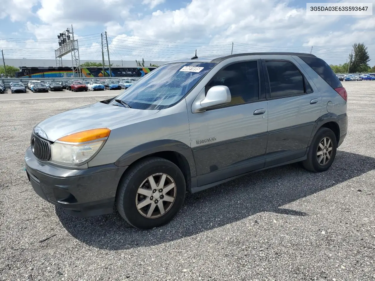 2003 Buick Rendezvous Cx VIN: 3G5DA03E63S593647 Lot: 48691695