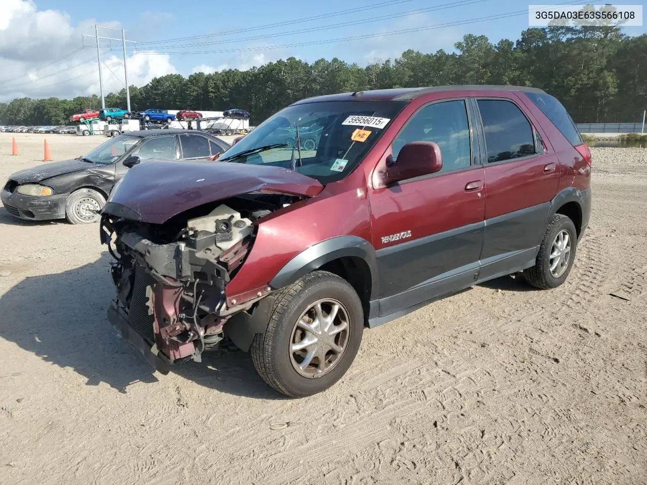 2003 Buick Rendezvous Cx VIN: 3G5DA03E63S566108 Lot: 59956015