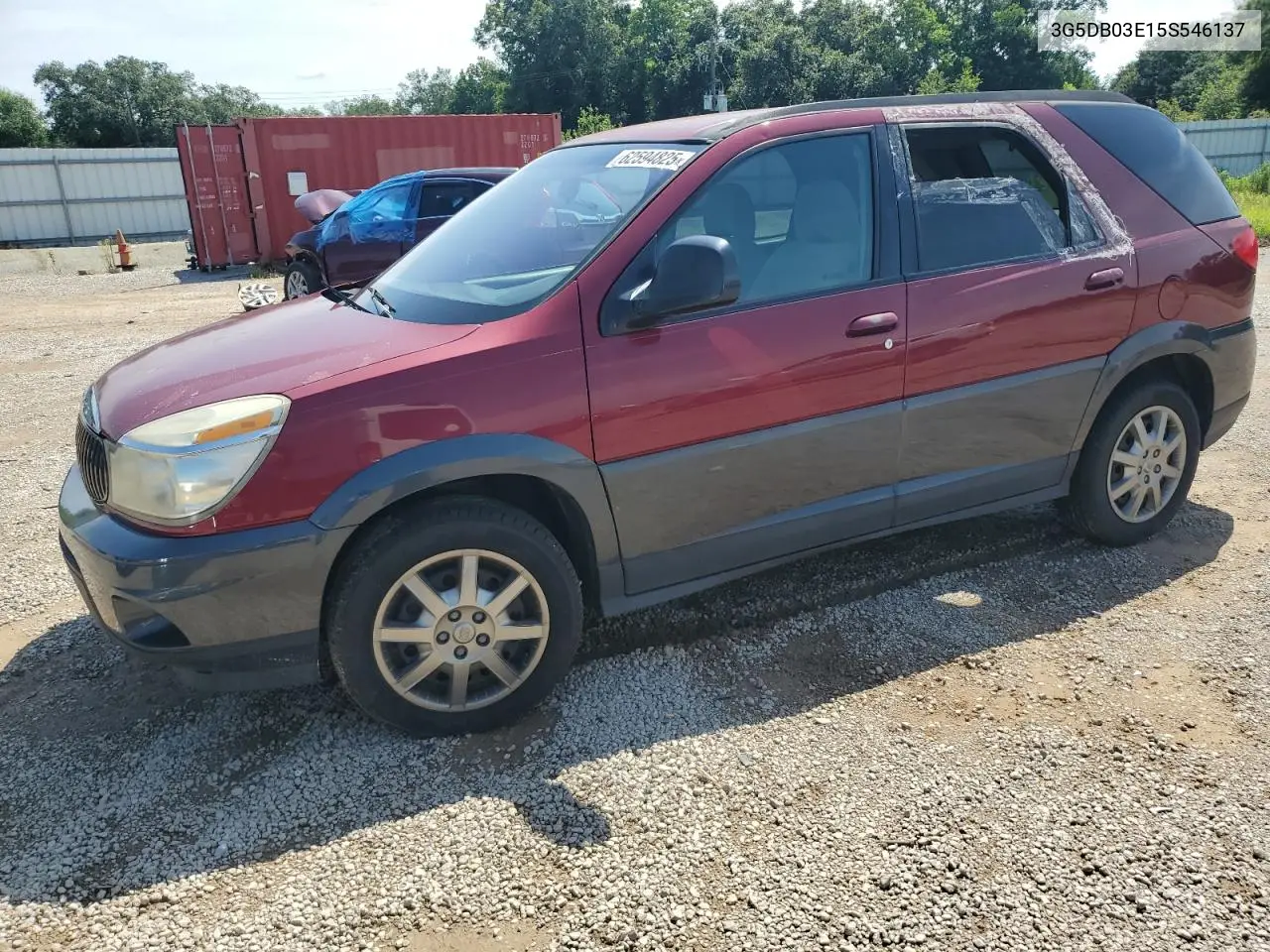 2005 Buick Rendezvous Cx VIN: 3G5DB03E15S546137 Lot: 62594825