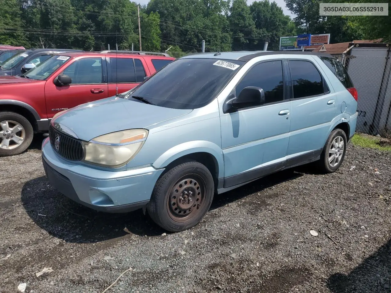 2006 Buick Rendezvous Cx VIN: 3G5DA03L06S552918 Lot: 62677065