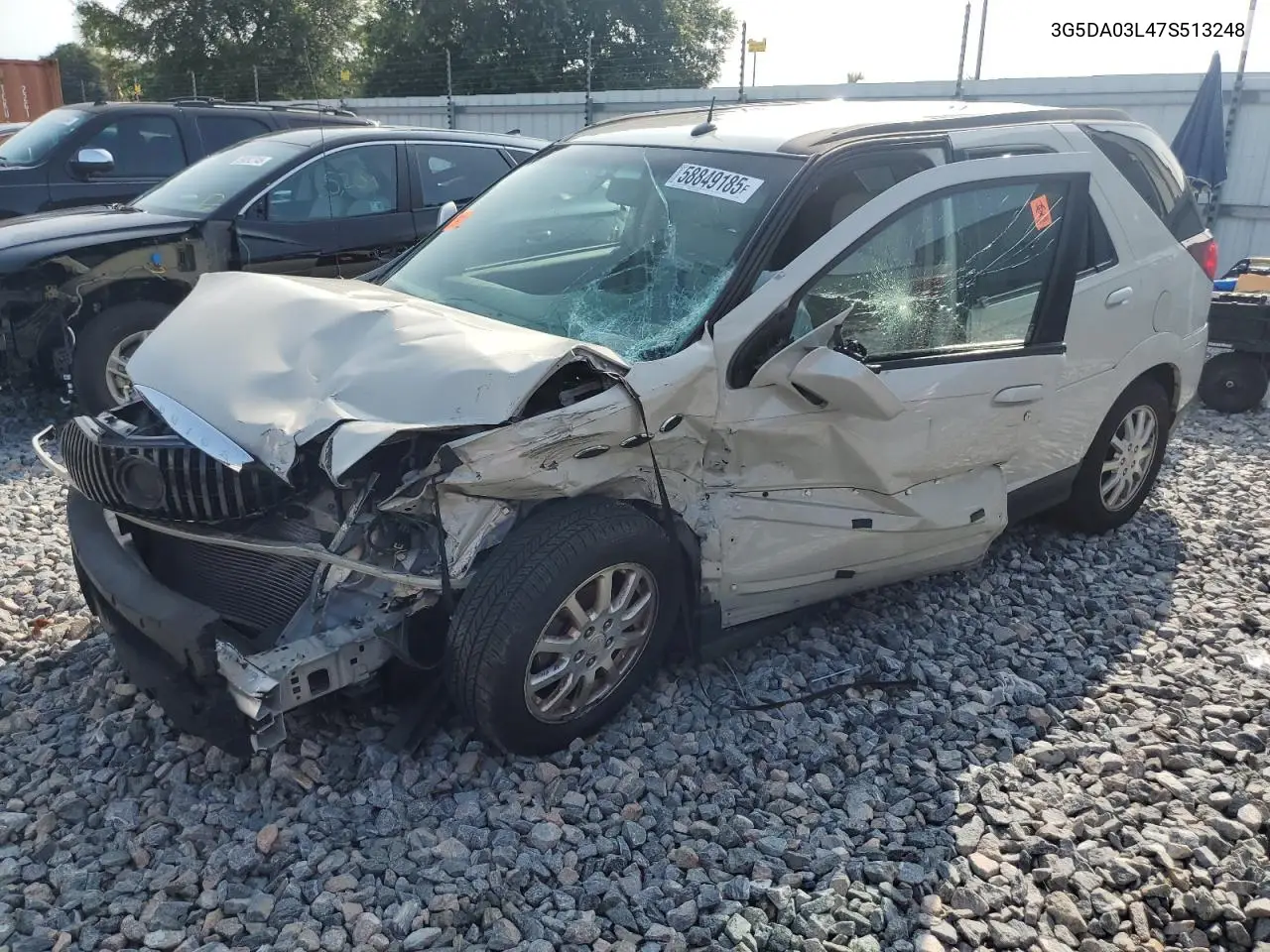 2007 Buick Rendezvous Cx VIN: 3G5DA03L47S513248 Lot: 58849185