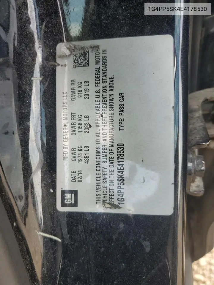 2014 Buick Verano VIN: 1G4PP5SK4E4178530 Lot: 63217955