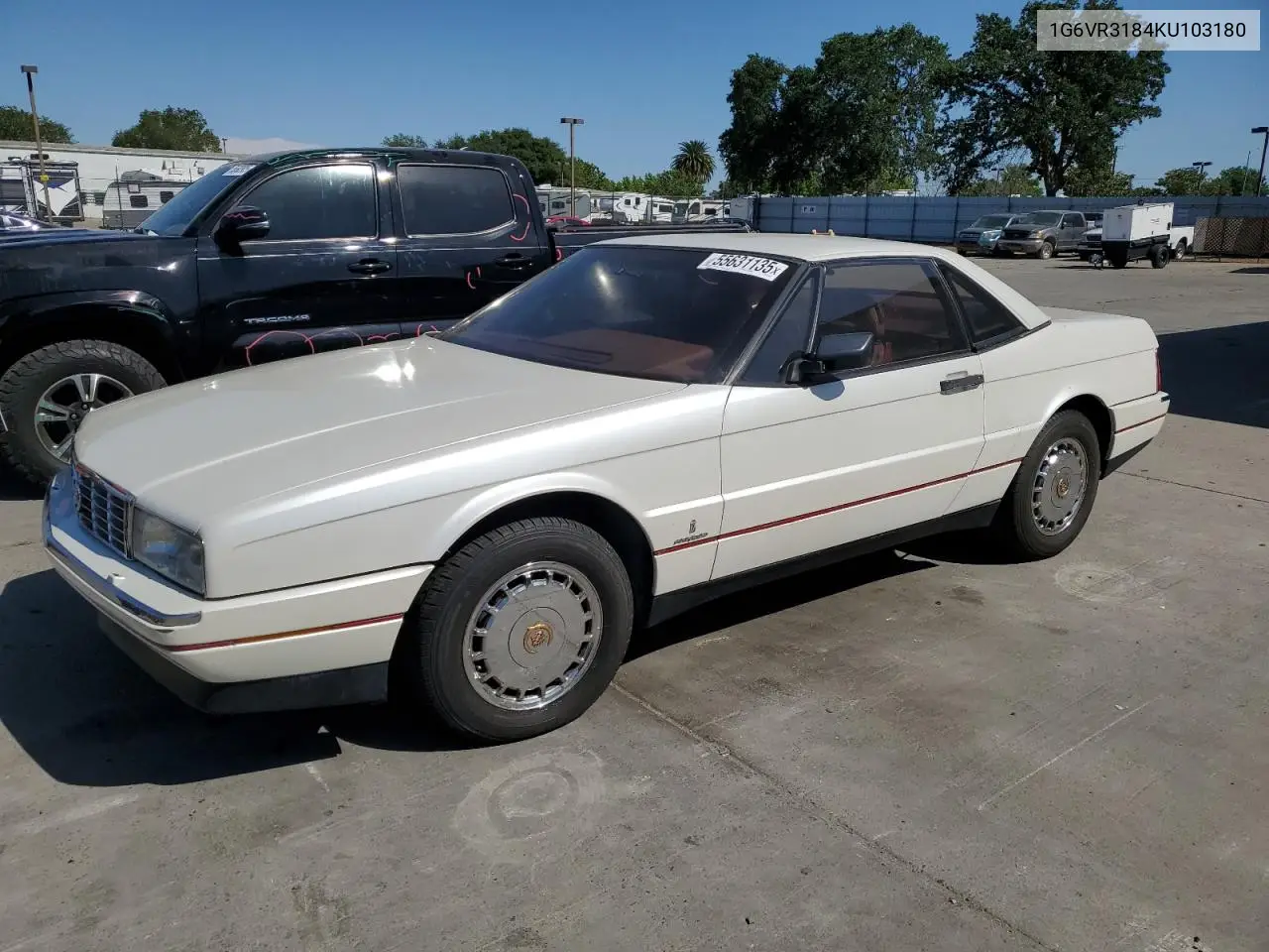 1989 Cadillac Allante VIN: 1G6VR3184KU103180 Lot: 55631135
