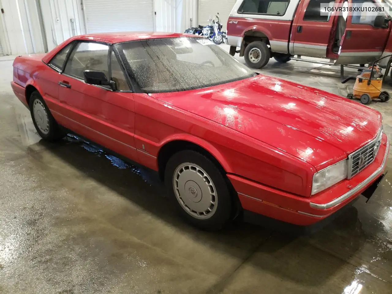 1989 Cadillac Allante VIN: 1G6VR318XKU102681 Lot: 62474775