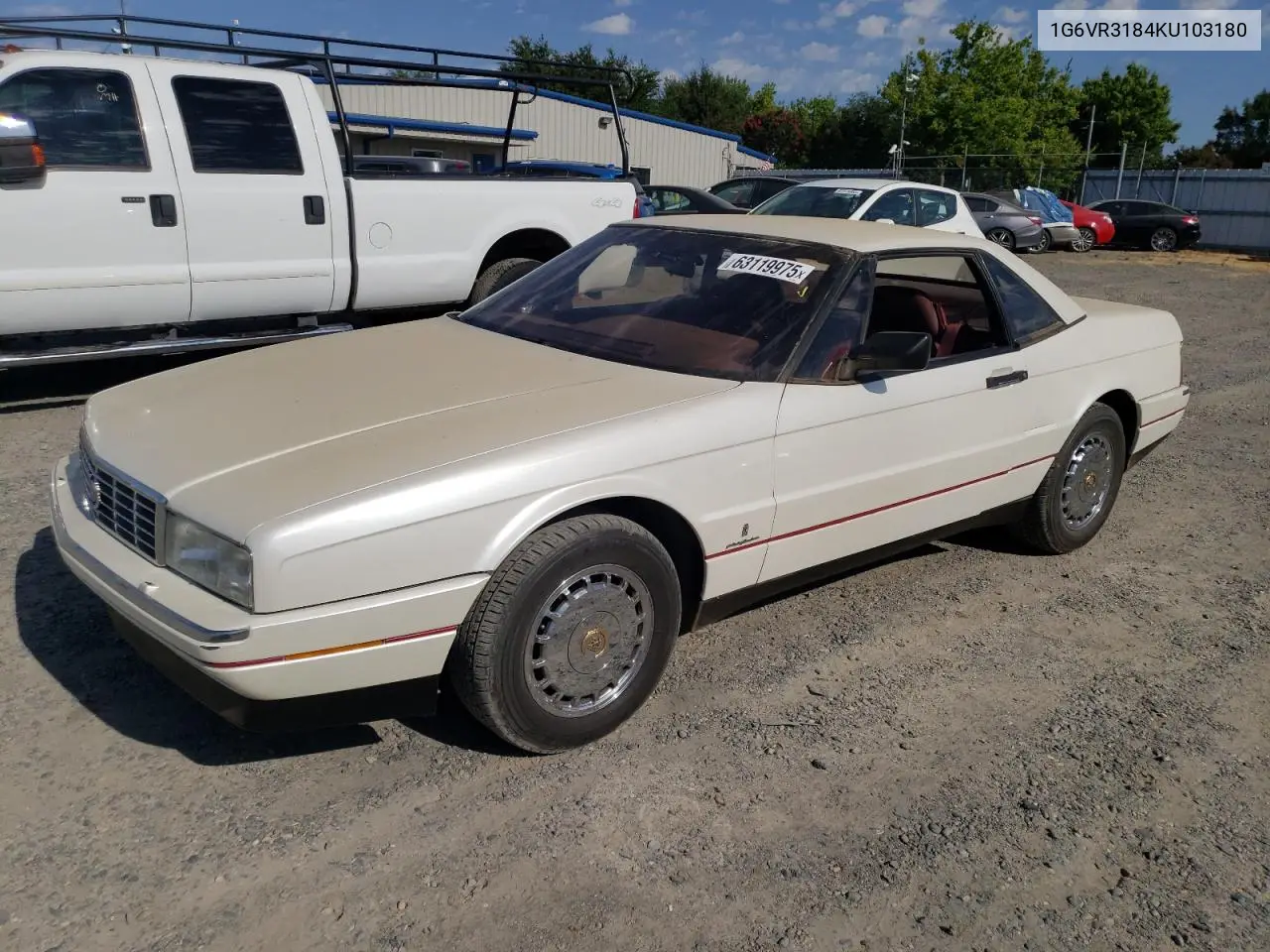 1989 Cadillac Allante VIN: 1G6VR3184KU103180 Lot: 63119975