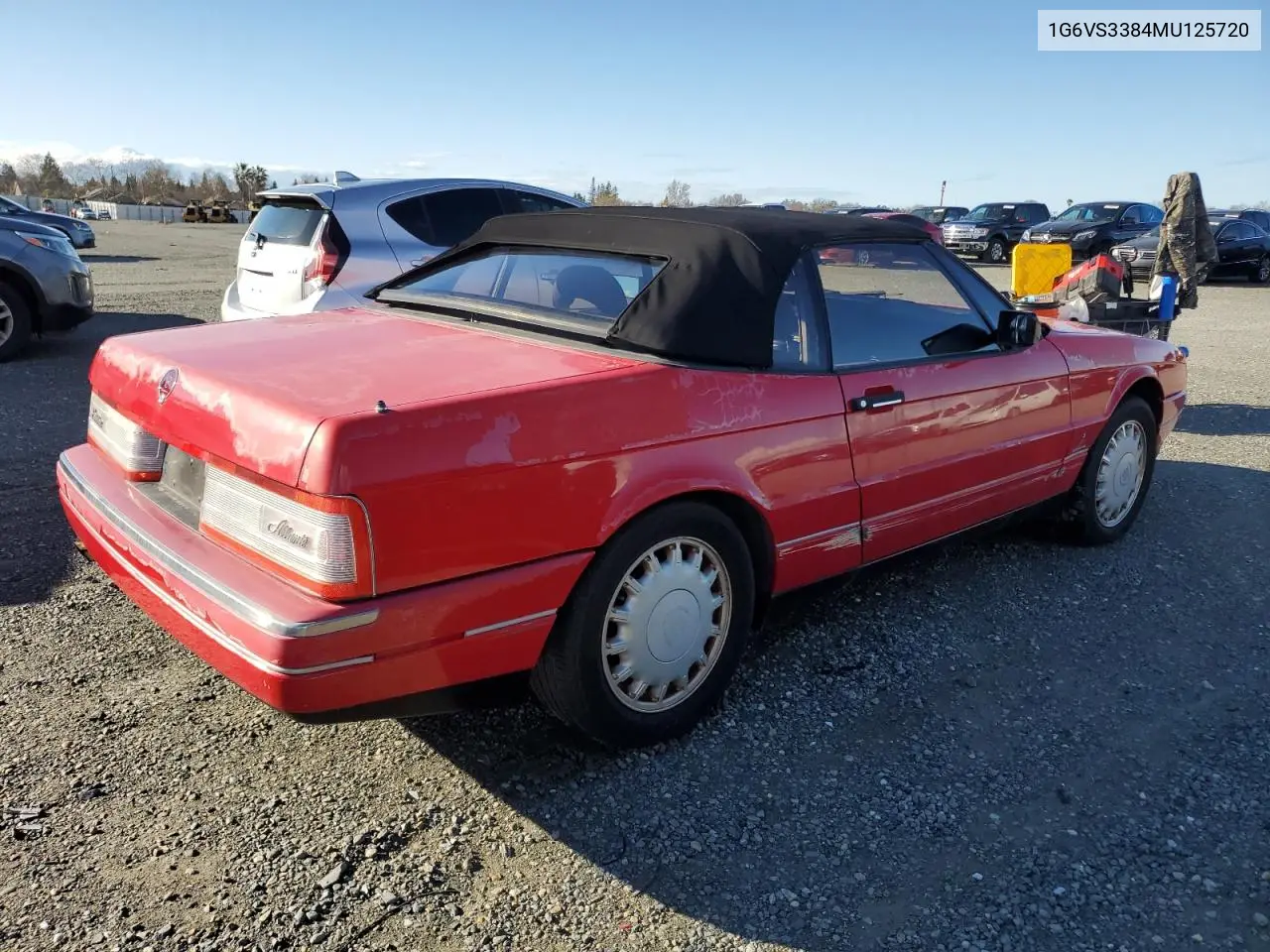 1991 Cadillac Allante VIN: 1G6VS3384MU125720 Lot: 44458915