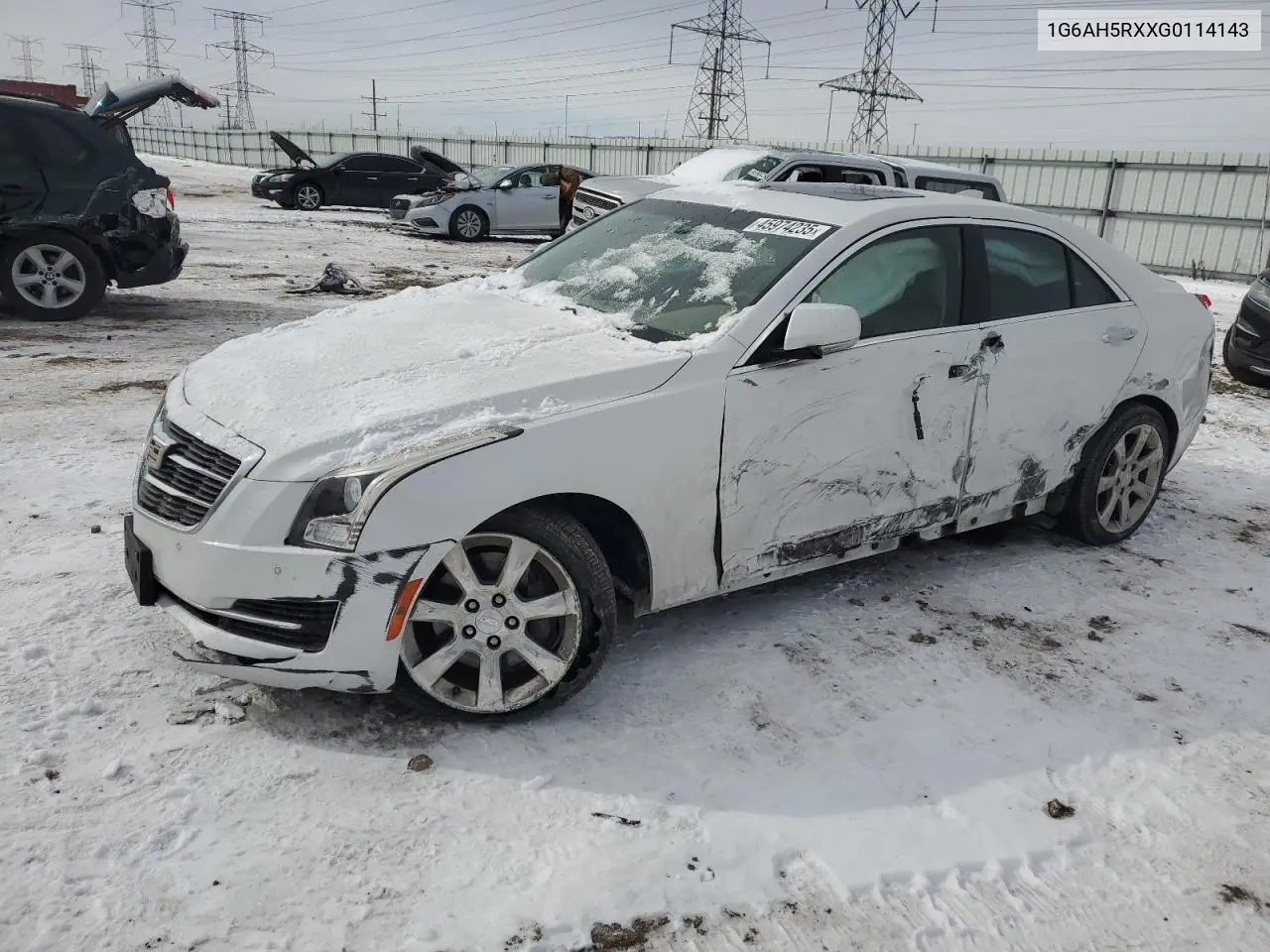 2016 Cadillac Ats Luxury VIN: 1G6AH5RXXG0114143 Lot: 45974235