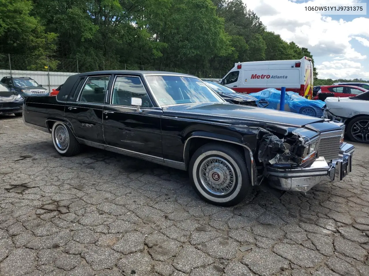 1988 Cadillac Brougham VIN: 1G6DW51Y1J9731375 Lot: 55673625