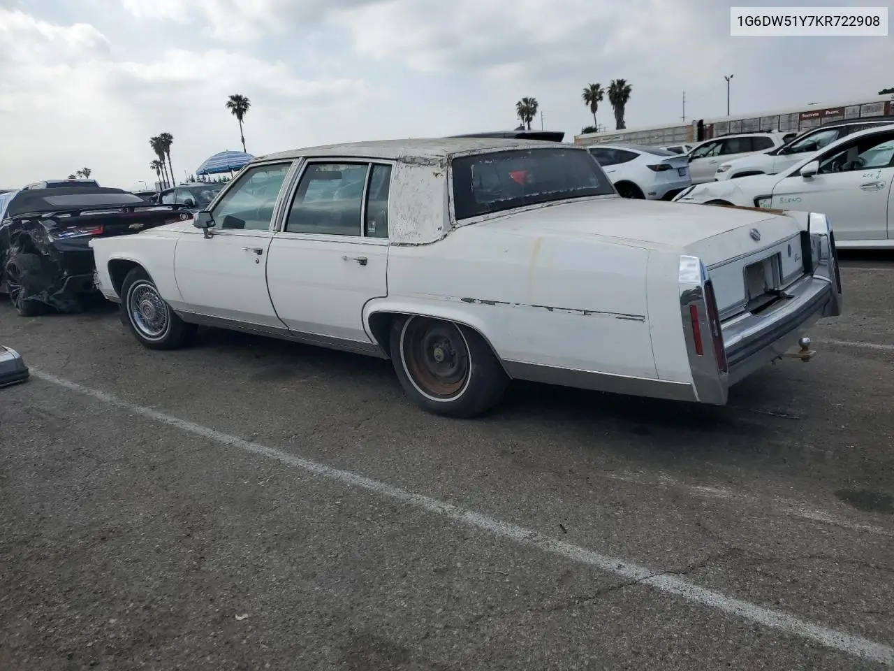 1989 Cadillac Brougham VIN: 1G6DW51Y7KR722908 Lot: 54437525