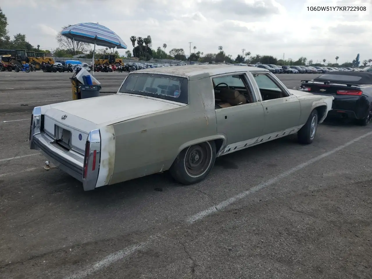1989 Cadillac Brougham VIN: 1G6DW51Y7KR722908 Lot: 54437525