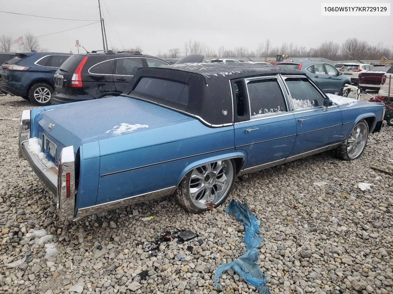 1989 Cadillac Fleetwood Brougham VIN: 1G6DW51Y7KR729129 Lot: 86897484