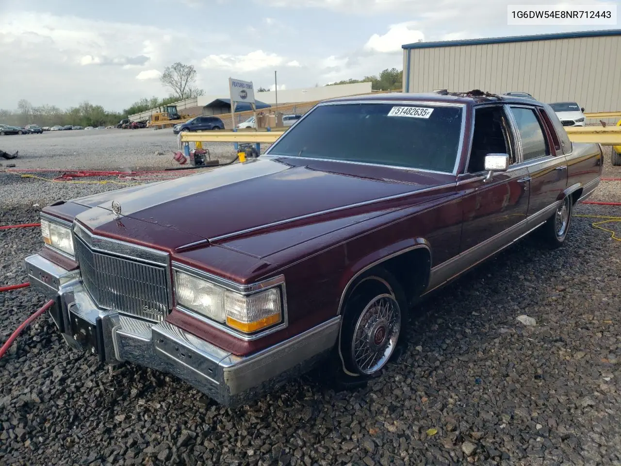 1992 Cadillac Brougham VIN: 1G6DW54E8NR712443 Lot: 51482635