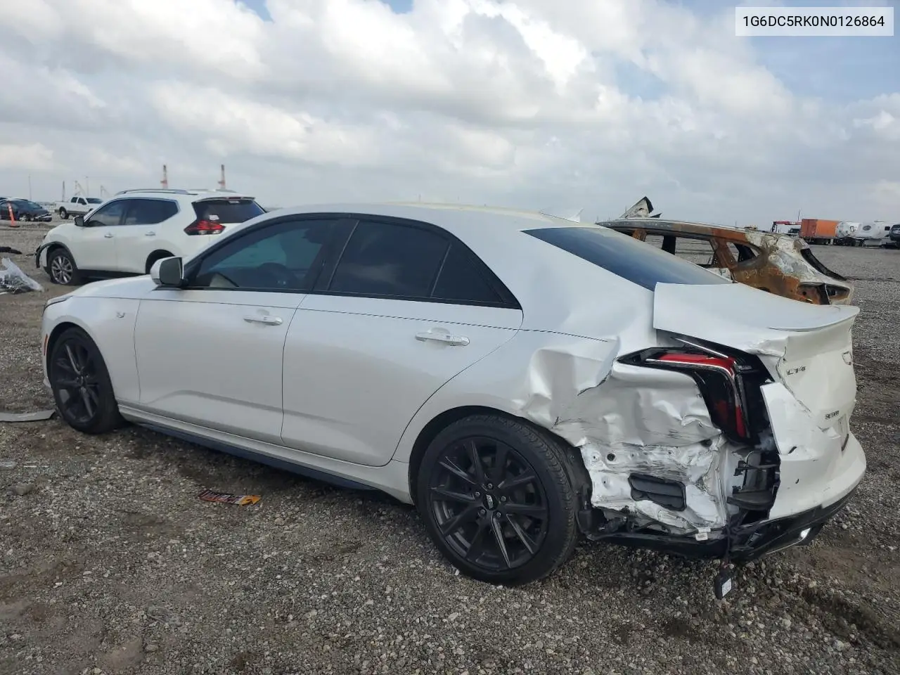 2022 Cadillac Ct4 Sport VIN: 1G6DC5RK0N0126864 Lot: 51284655