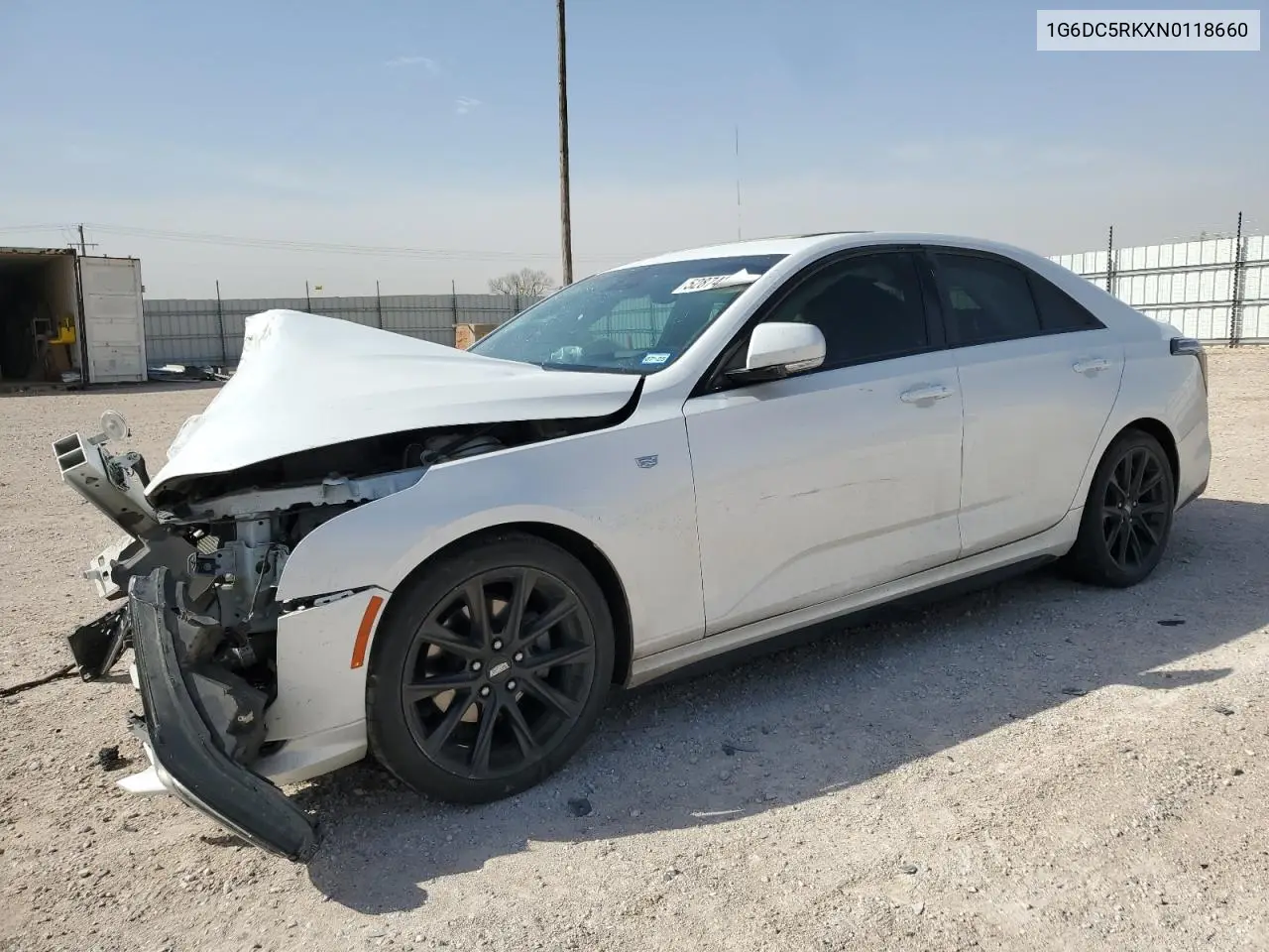 2022 Cadillac Ct4 Sport VIN: 1G6DC5RKXN0118660 Lot: 52874385