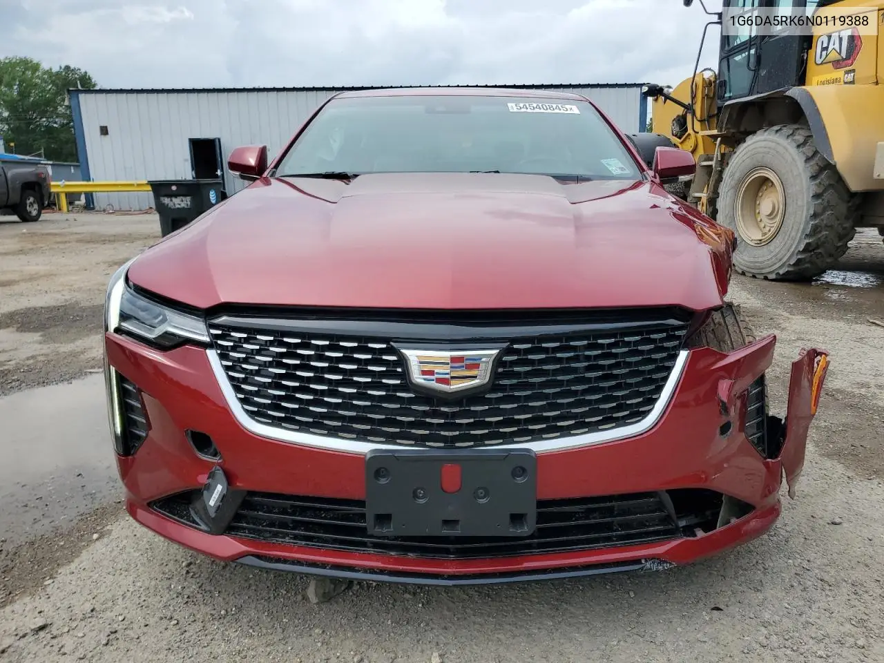 2022 Cadillac Ct4 Luxury VIN: 1G6DA5RK6N0119388 Lot: 54540845