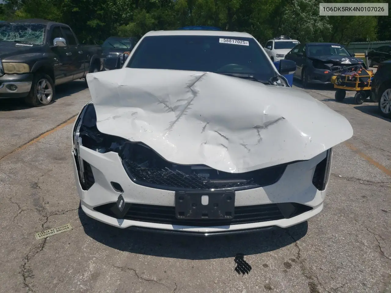 2022 Cadillac Ct4 Luxury VIN: 1G6DK5RK4N0107026 Lot: 58817025