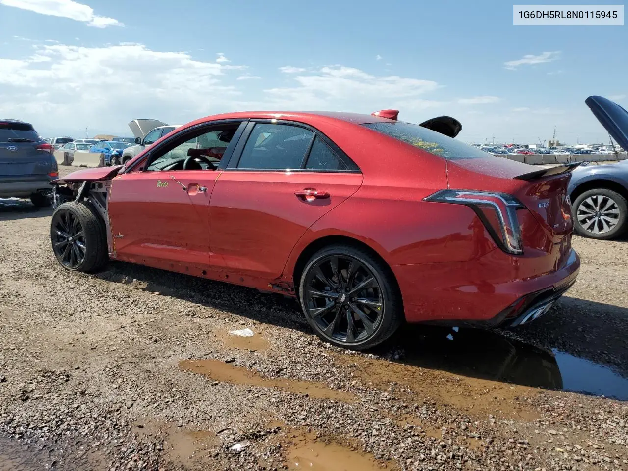2022 Cadillac Ct4-V VIN: 1G6DH5RL8N0115945 Lot: 62474035