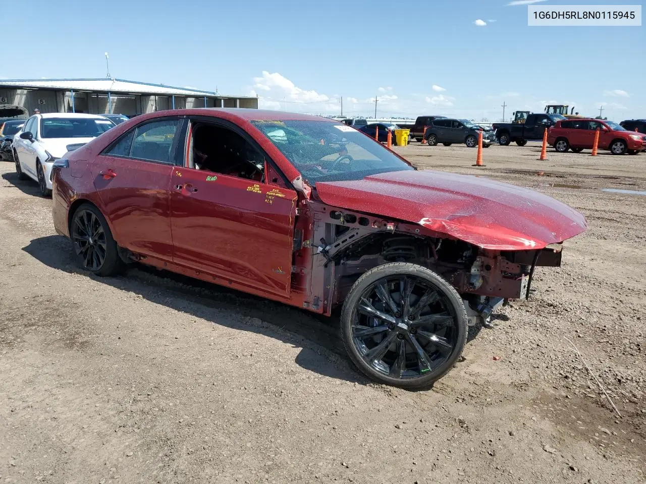 2022 Cadillac Ct4-V VIN: 1G6DH5RL8N0115945 Lot: 62474035