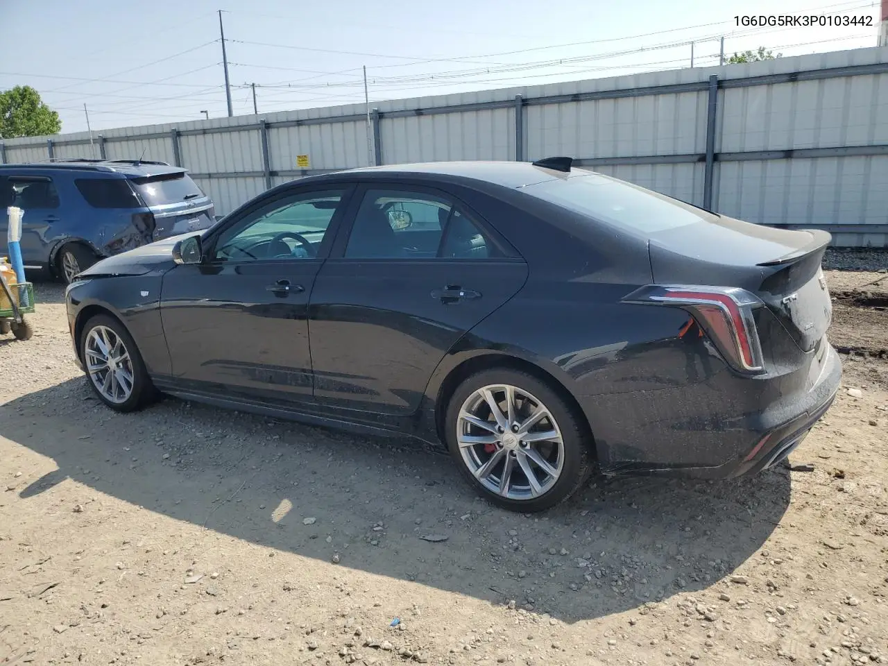 2023 Cadillac Ct4 Sport VIN: 1G6DG5RK3P0103442 Lot: 58846355