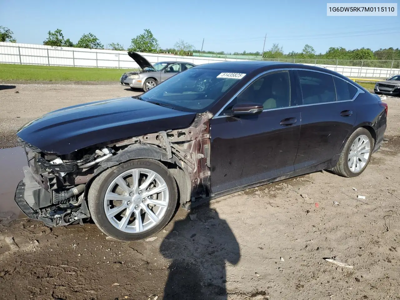 2021 Cadillac Ct5 Luxury VIN: 1G6DW5RK7M0115110 Lot: 51435825
