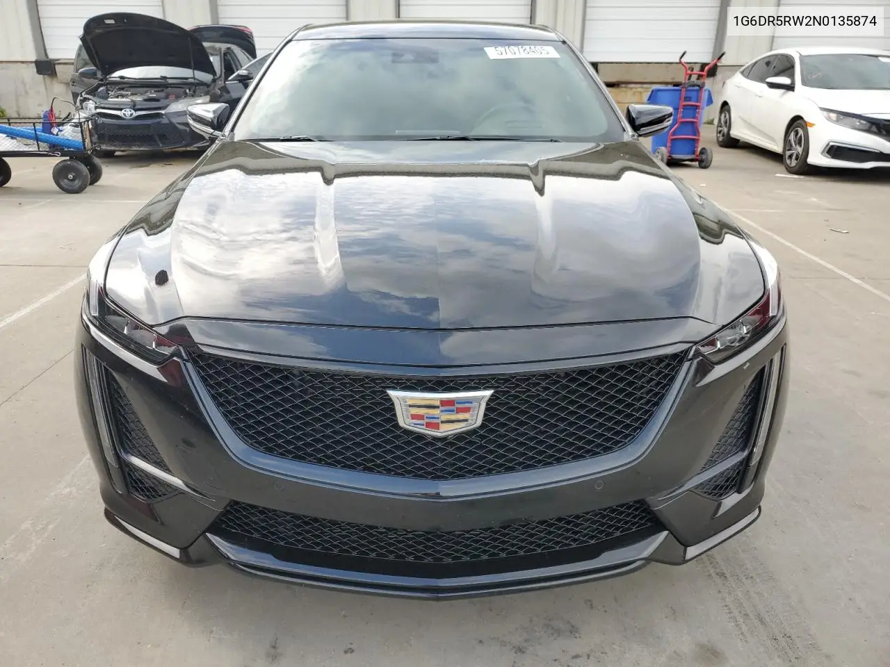 2022 Cadillac Ct5-V VIN: 1G6DR5RW2N0135874 Lot: 57078405