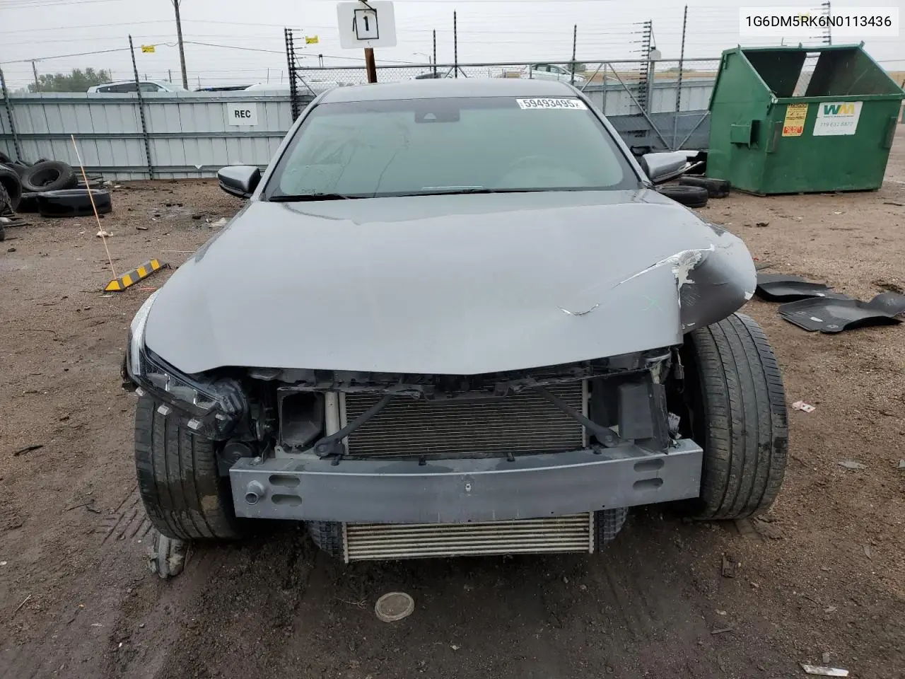 2022 Cadillac Ct5 Luxury VIN: 1G6DM5RK6N0113436 Lot: 59493495