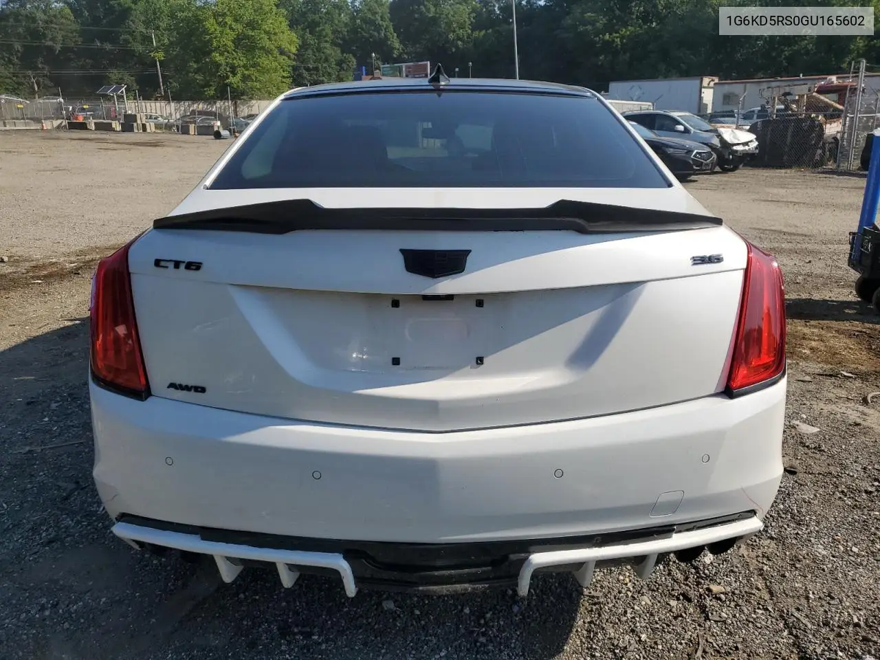 2016 Cadillac Ct6 Luxury VIN: 1G6KD5RS0GU165602 Lot: 61066485