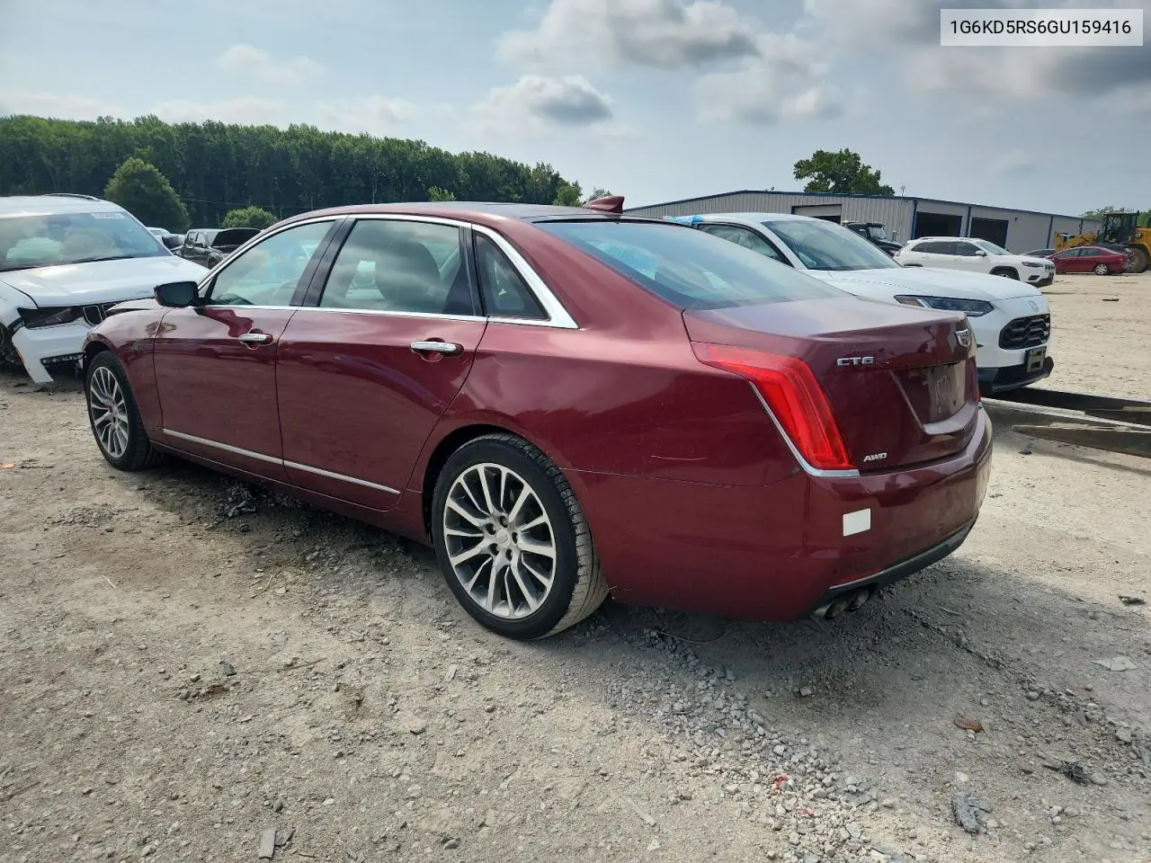 2016 Cadillac Ct6 Luxury VIN: 1G6KD5RS6GU159416 Lot: 63772755