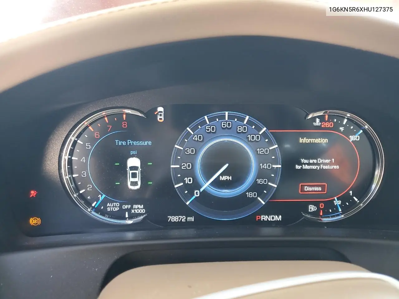 2017 Cadillac Ct6 Platinum VIN: 1G6KN5R6XHU127375 Lot: 62224455