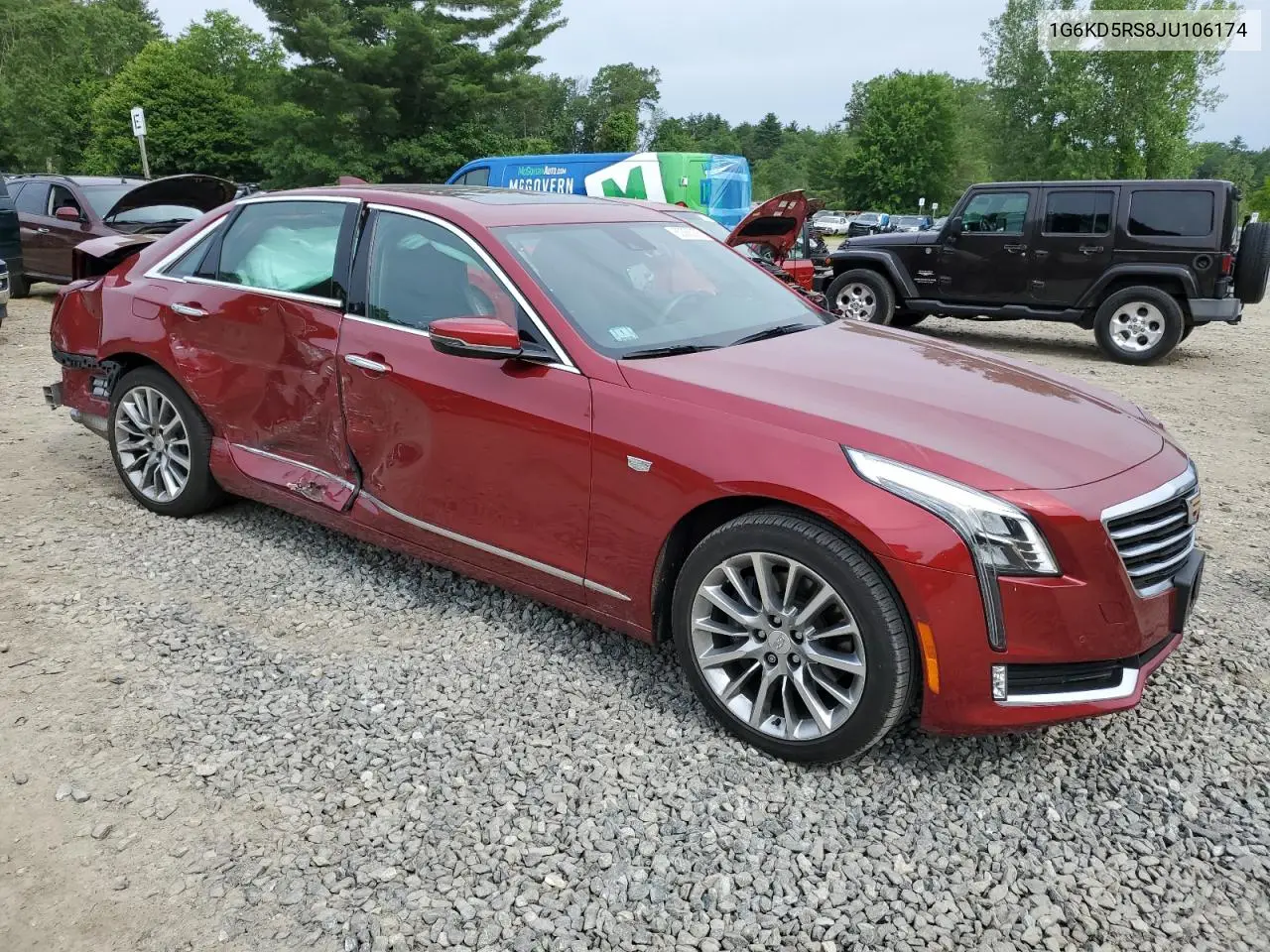 2018 Cadillac Ct6 Luxury VIN: 1G6KD5RS8JU106174 Lot: 60388205