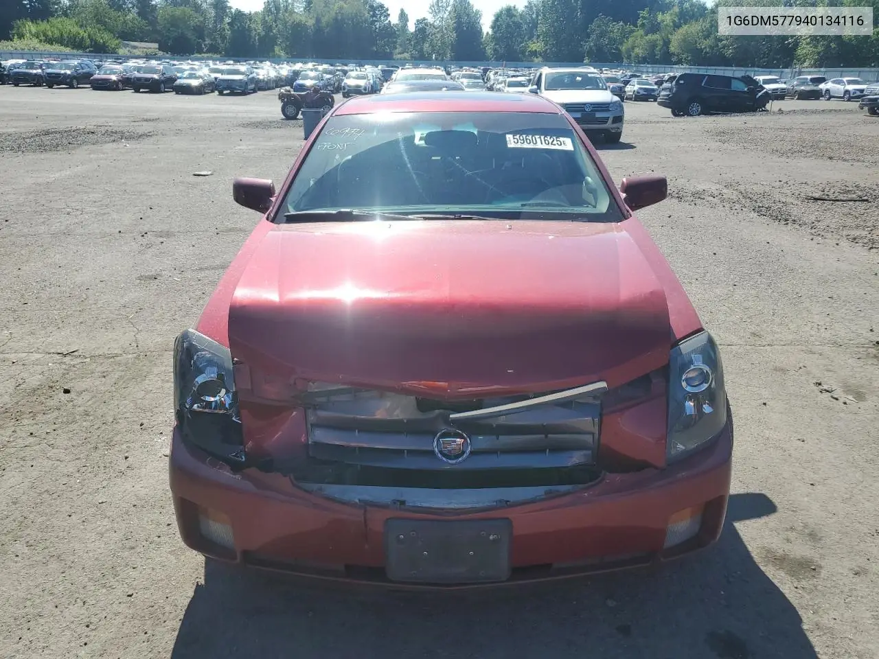 2004 Cadillac Cts VIN: 1G6DM577940134116 Lot: 59601625