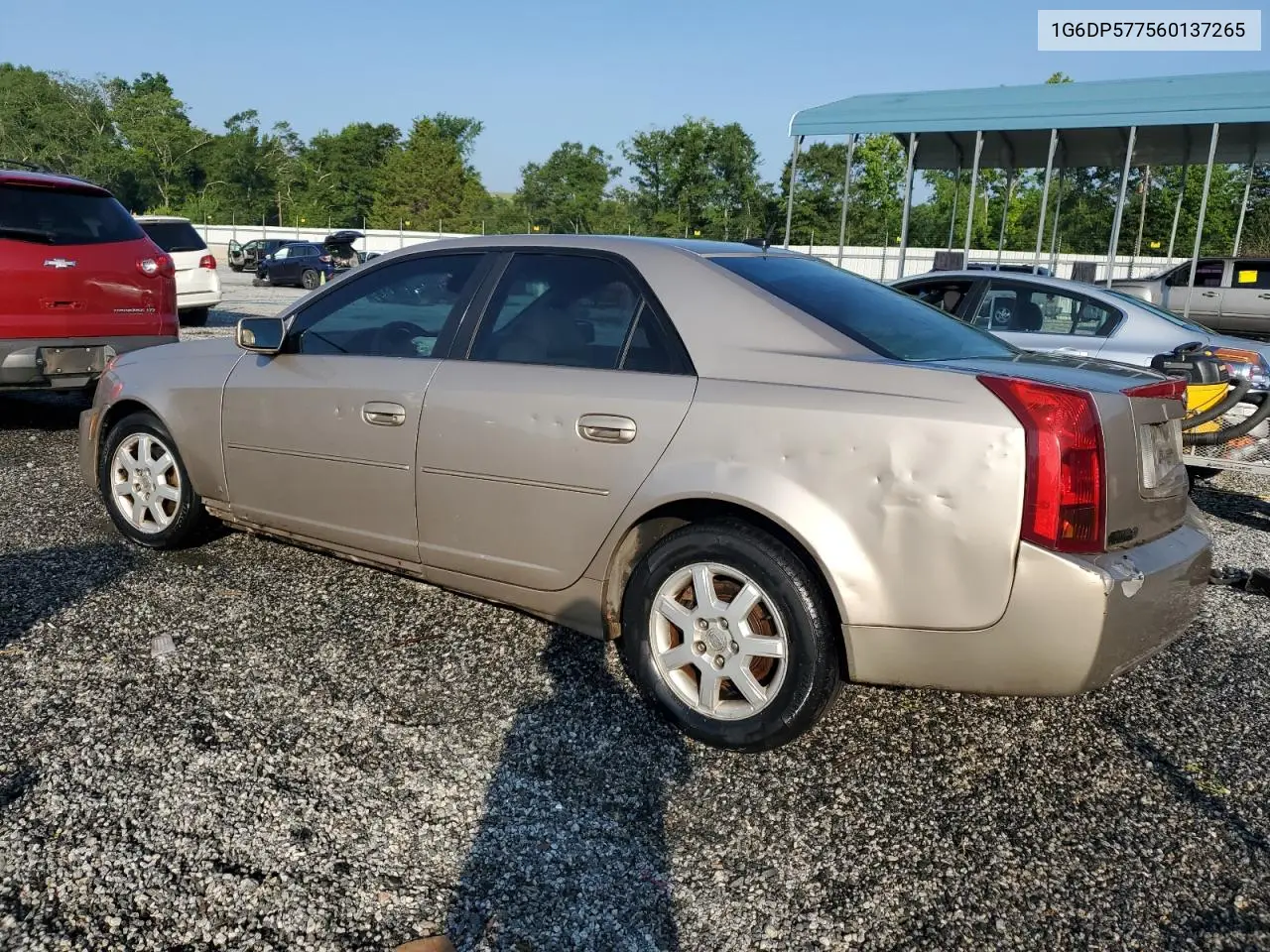 2006 Cadillac Cts Hi Feature V6 VIN: 1G6DP577560137265 Lot: 61843865