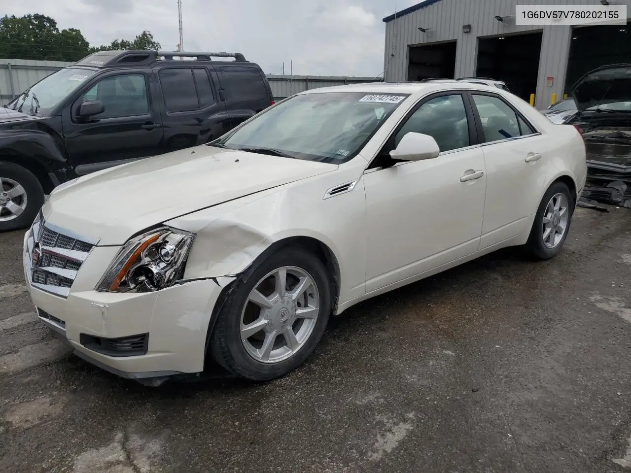 2008 Cadillac Cts Hi Feature V6 VIN: 1G6DV57V780202155 Lot: 60742745