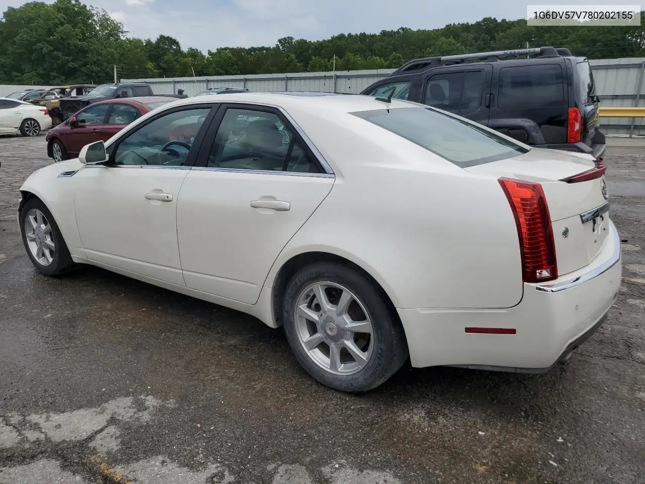 2008 Cadillac Cts Hi Feature V6 VIN: 1G6DV57V780202155 Lot: 60742745