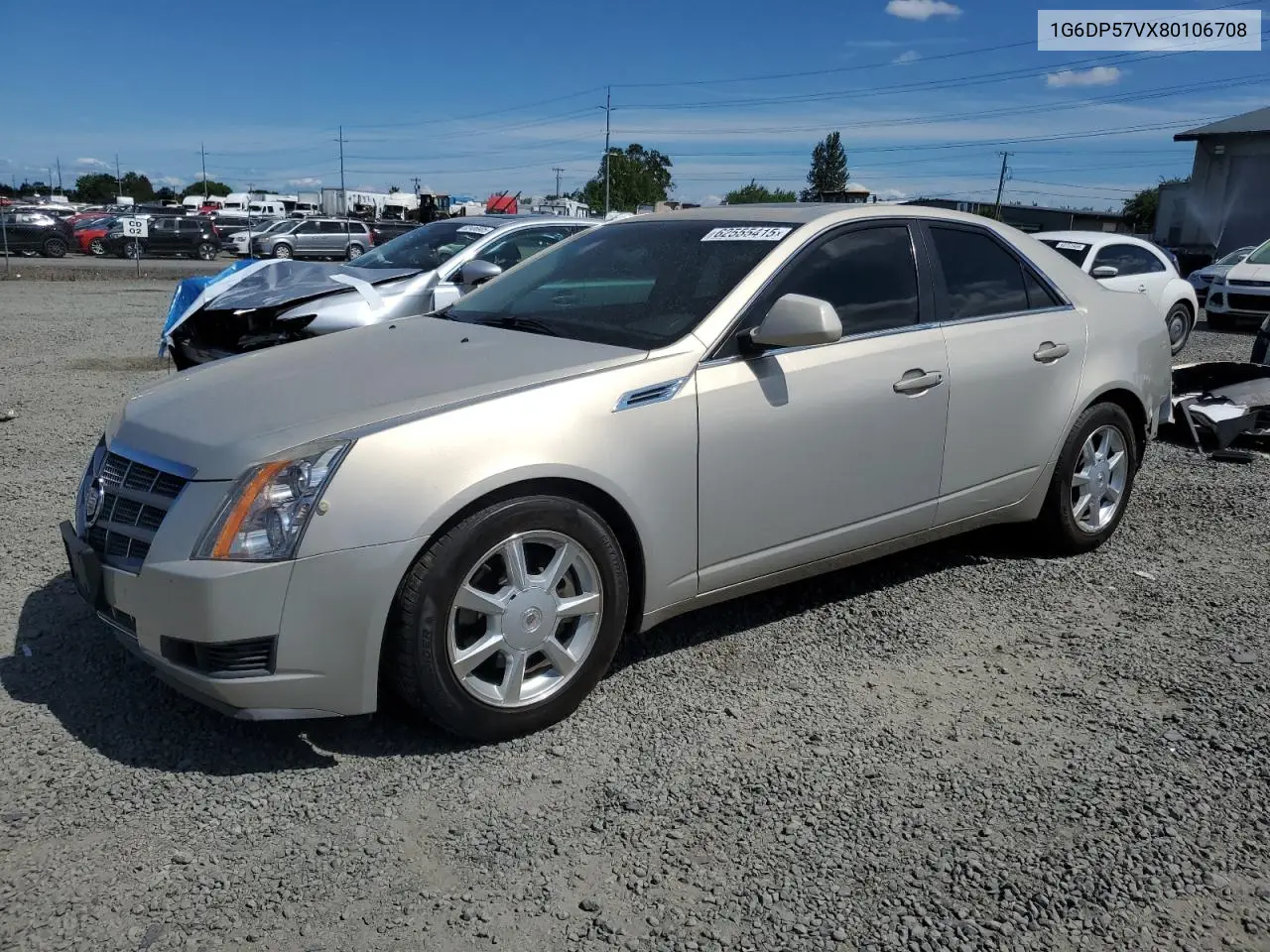 2008 Cadillac Cts Hi Feature V6 VIN: 1G6DP57VX80106708 Lot: 62555415