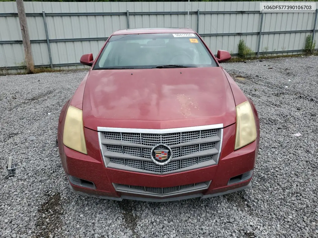 2009 Cadillac Cts VIN: 1G6DF577390106703 Lot: 56417255