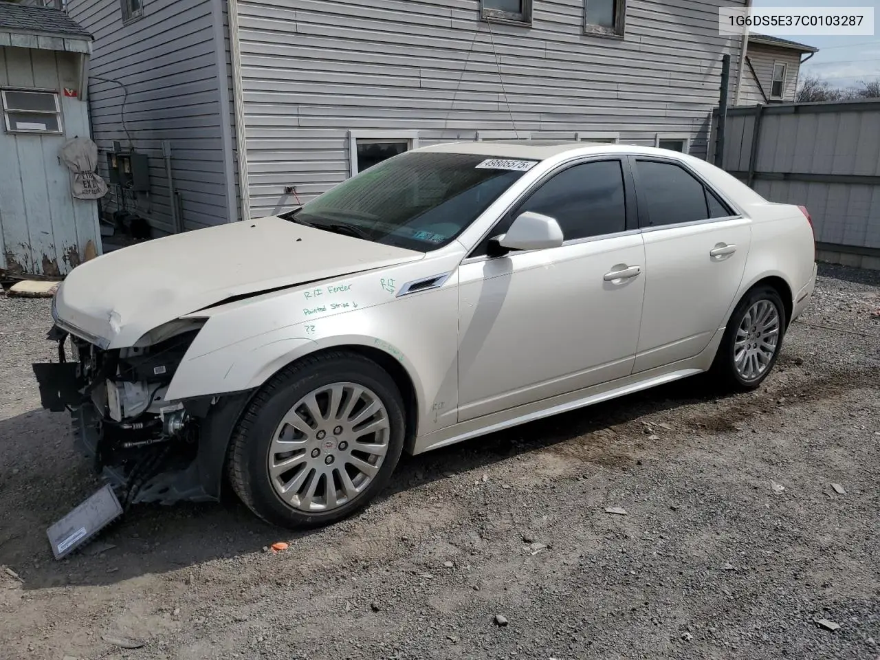 2012 Cadillac Cts Premium Collection VIN: 1G6DS5E37C0103287 Lot: 49805575