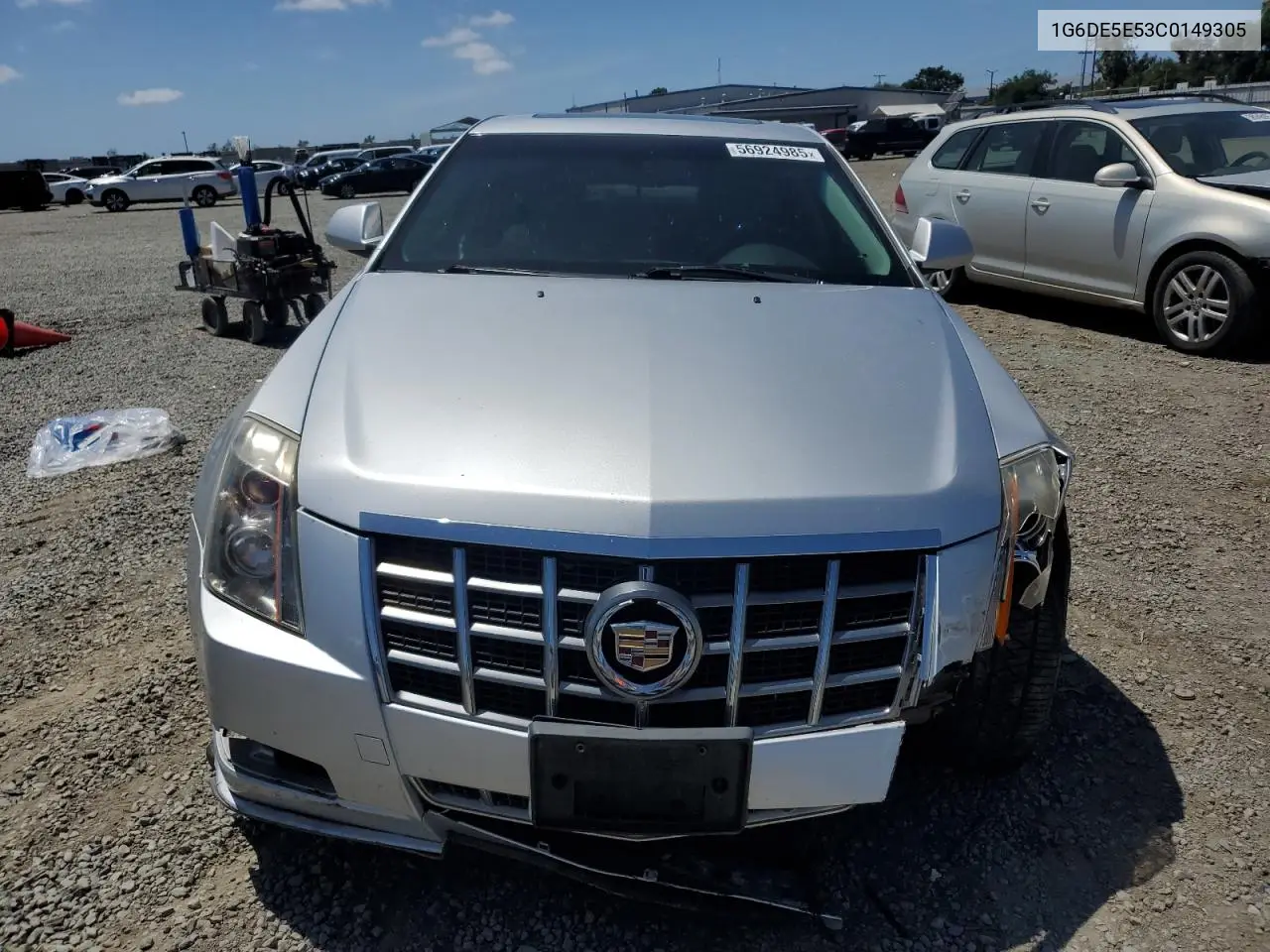 2012 Cadillac Cts Luxury Collection VIN: 1G6DE5E53C0149305 Lot: 56924985