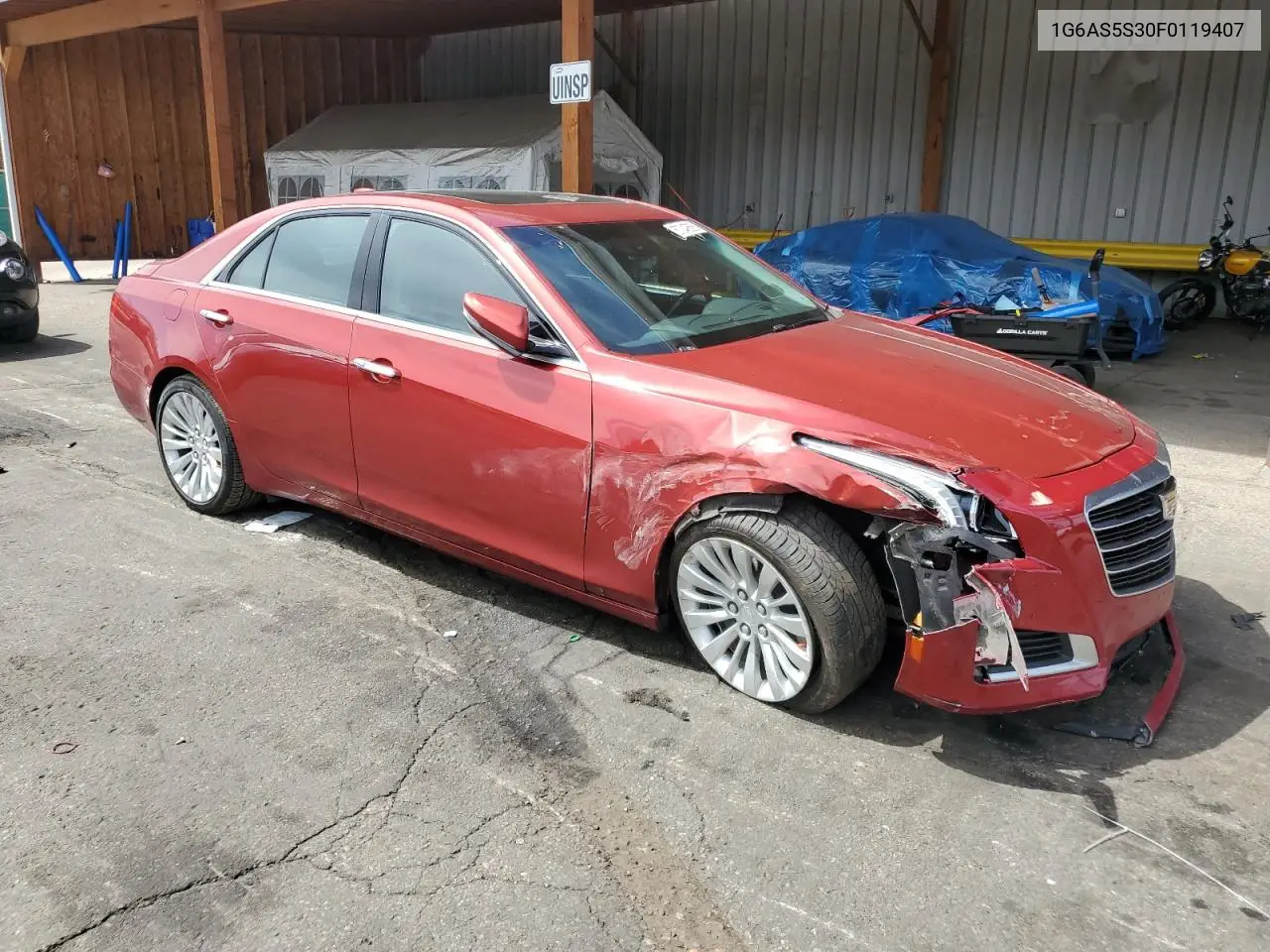 2015 Cadillac Cts Performance Collection VIN: 1G6AS5S30F0119407 Lot: 57049565