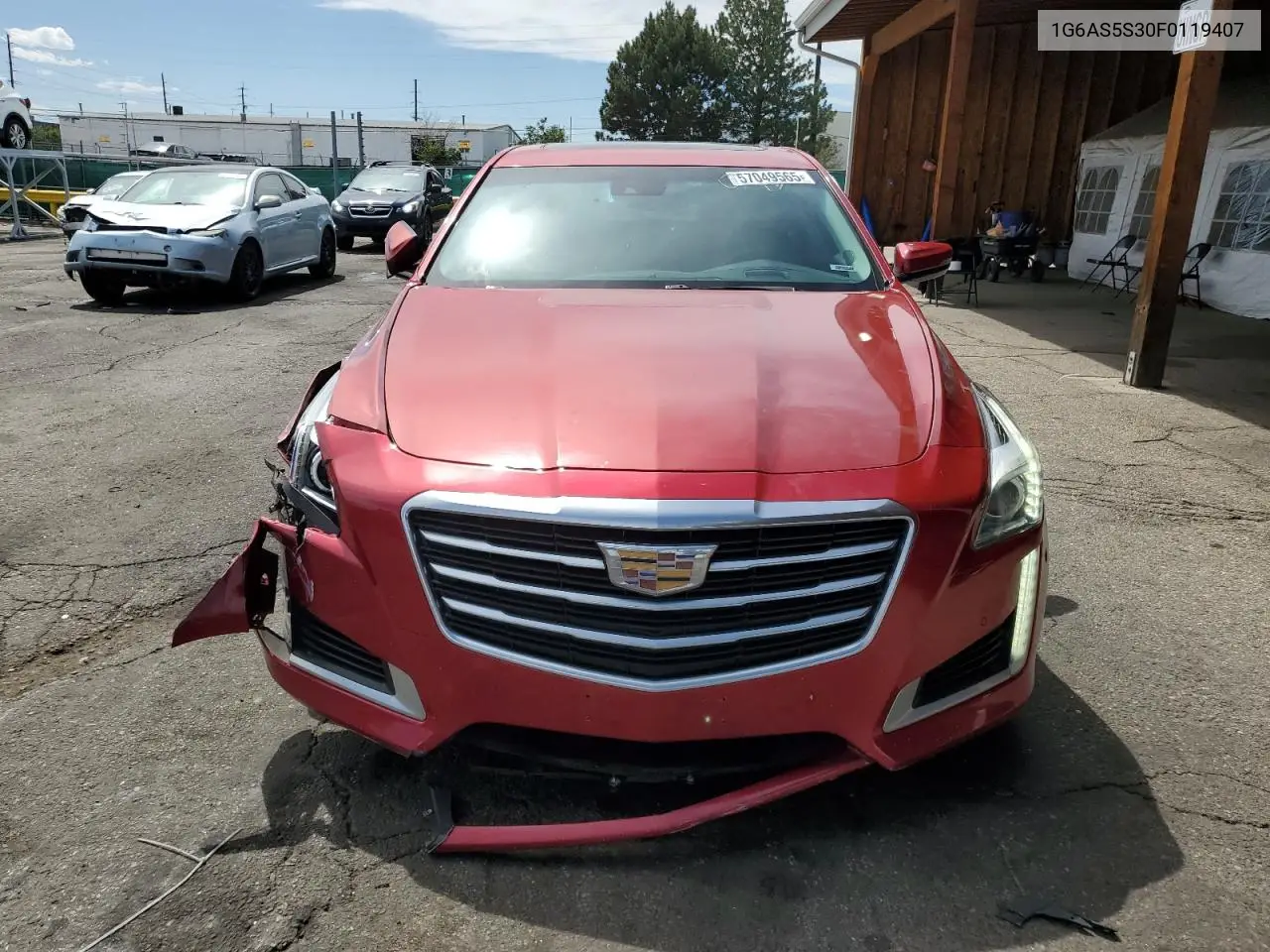 2015 Cadillac Cts Performance Collection VIN: 1G6AS5S30F0119407 Lot: 57049565