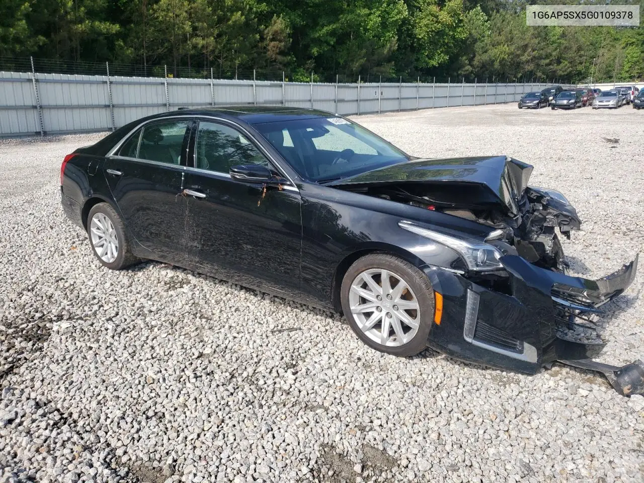 2016 Cadillac Cts VIN: 1G6AP5SX5G0109378 Lot: 54680175