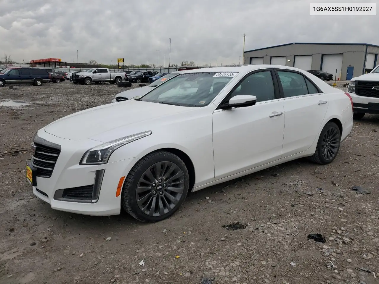 2017 Cadillac Cts Luxury VIN: 1G6AX5SS1H0192927 Lot: 51252755