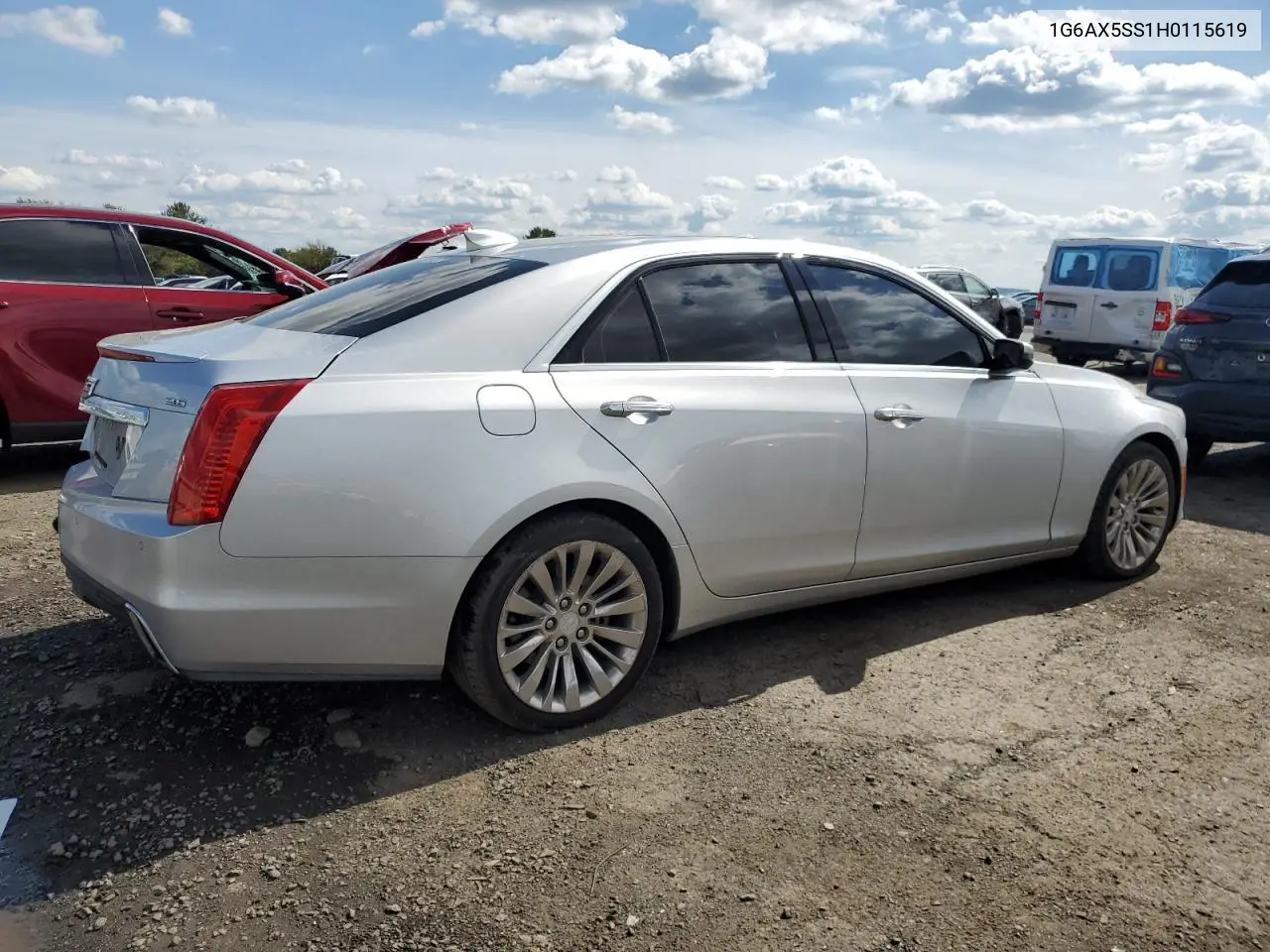 2017 Cadillac Cts Luxury VIN: 1G6AX5SS1H0115619 Lot: 56017455