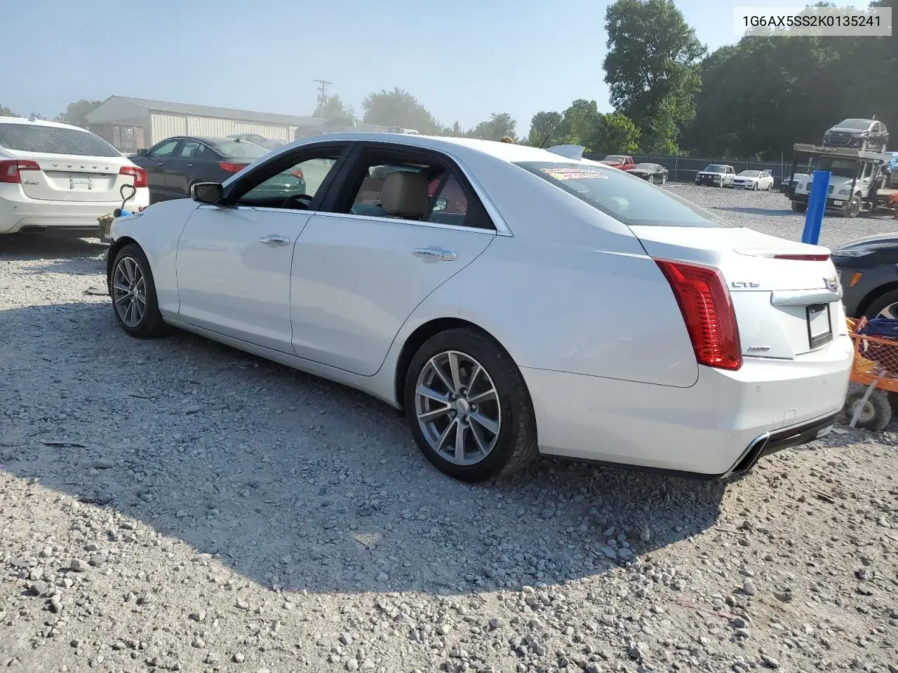 2019 Cadillac Cts Luxury VIN: 1G6AX5SS2K0135241 Lot: 62457035