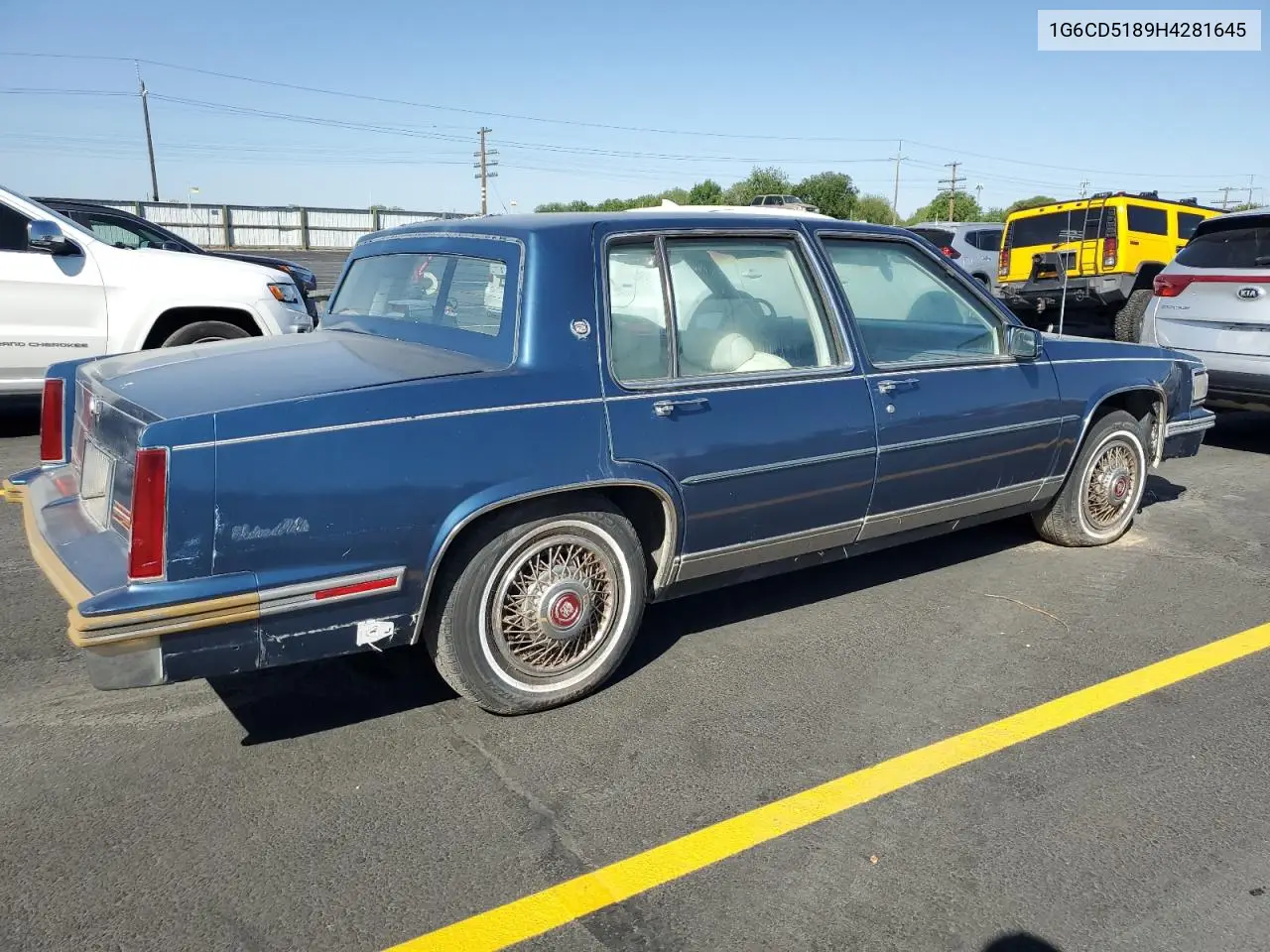 1987 Cadillac Deville VIN: 1G6CD5189H4281645 Lot: 61932195