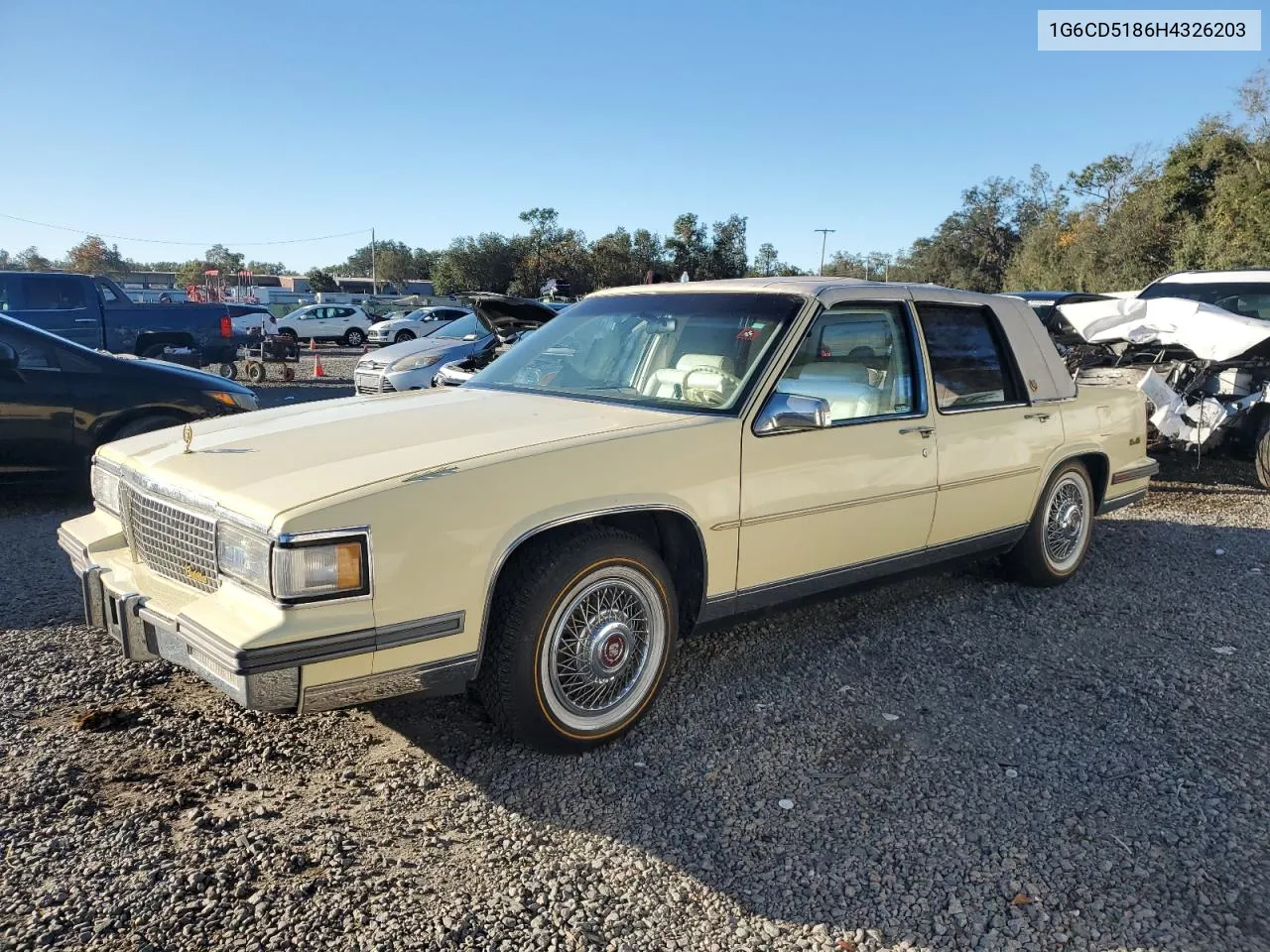 1987 Cadillac Deville VIN: 1G6CD5186H4326203 Lot: 84849324