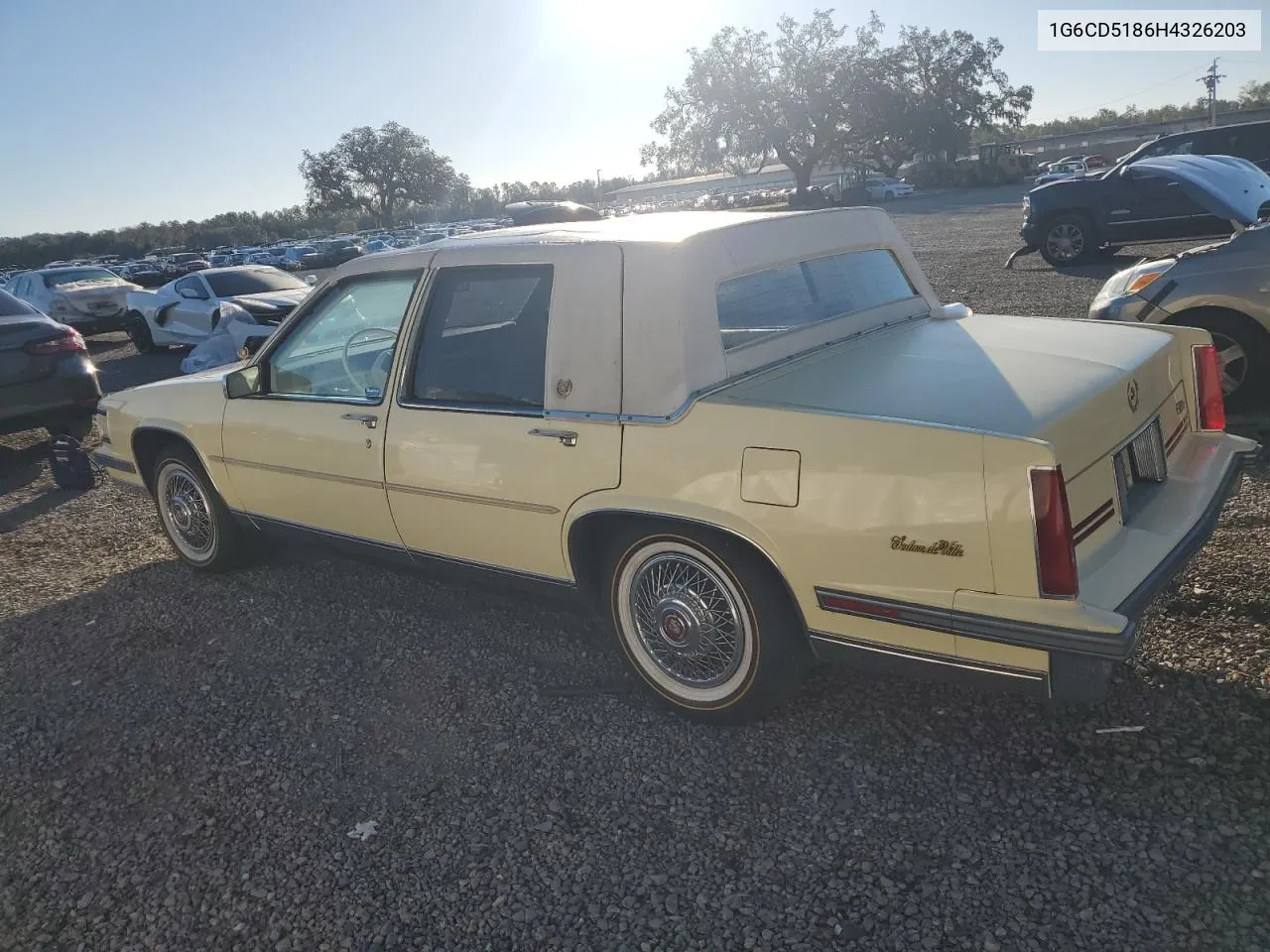 1987 Cadillac Deville VIN: 1G6CD5186H4326203 Lot: 84849324