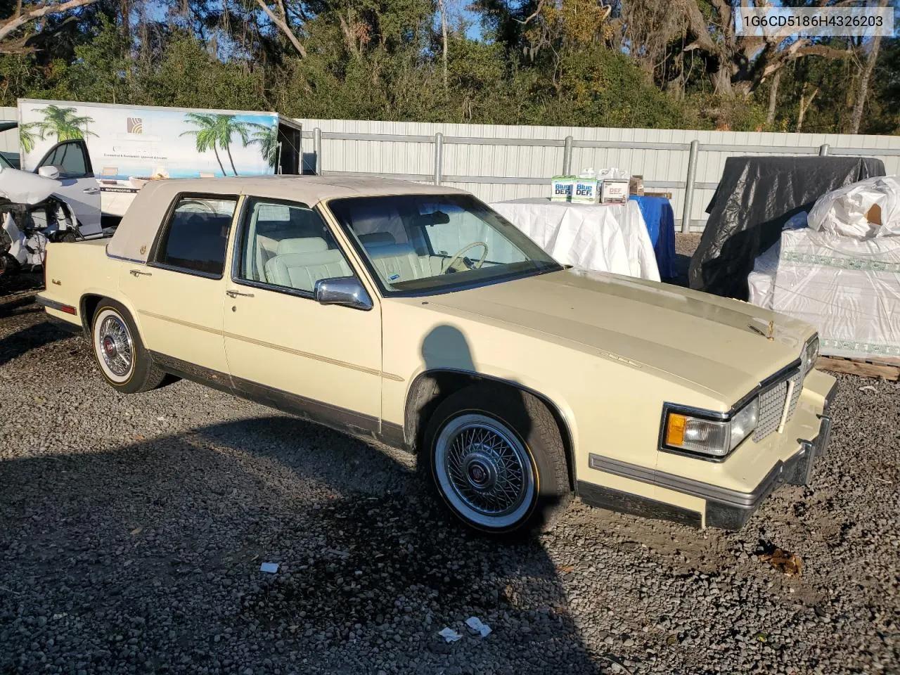 1987 Cadillac Deville VIN: 1G6CD5186H4326203 Lot: 84849324