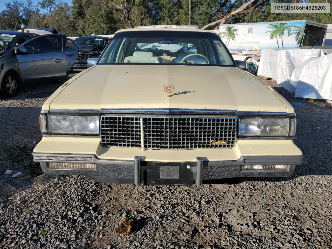 1987 Cadillac Deville VIN: 1G6CD5186H4326203 Lot: 84849324